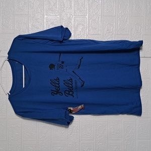Christian Yelich Yells Bells Swing Juice T-shirt sz L Royal Blue Black